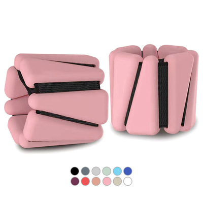 ตุ้มน้ำหนักข้อเท้าที่สวมใส่ได้แบบปรับได้ Yoga Barre Pilates Cardio Aerobics 2 ชุด 2lb 4lb