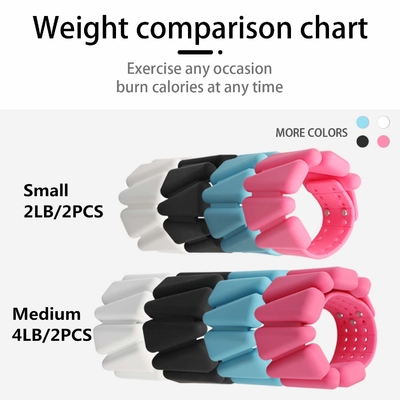 ตุ้มน้ำหนักข้อเท้าที่สวมใส่ได้แบบปรับได้ Yoga Barre Pilates Cardio Aerobics 2 ชุด 2lb 4lb
