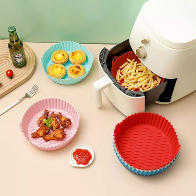 Air Fryer ซิลิโคนหม้ออาหารปลอดภัยหม้อทอดอากาศอุปกรณ์เสริมสำหรับเตาอบ การเปลี่ยนกระดาษซับรองกระดาษที่ติดไฟได้